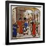 Vasce De Luce Presents Charles the Bold His Translation of 'The Deeds of Alexander the Great'-Loyset Liédet-Framed Giclee Print