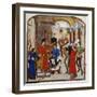 Vasce De Luce Presents Charles the Bold His Translation of 'The Deeds of Alexander the Great'-Loyset Liédet-Framed Giclee Print