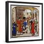 Vasce De Luce Presents Charles the Bold His Translation of 'The Deeds of Alexander the Great'-Loyset Liédet-Framed Giclee Print