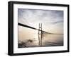 Vasco Da Gama Bridge over Rio Tejo (Tagus River) at Dawn, Lisbon, Portugal-Ben Pipe-Framed Photographic Print