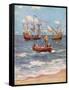 Vasco Da Gama Landing Near Calicut-null-Framed Stretched Canvas