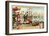 Vasco Da Gama Leaving Lisbon with Three Ships Loaded with Provisions, 25 March 1497-null-Framed Giclee Print