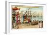 Vasco Da Gama Leaving Lisbon with Three Ships Loaded with Provisions, 25 March 1497-null-Framed Giclee Print