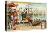 Vasco Da Gama Leaving Lisbon with Three Ships Loaded with Provisions, 25 March 1497-null-Stretched Canvas