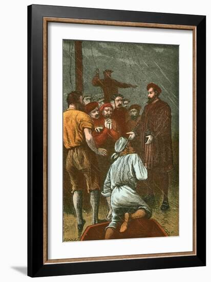 Vasco Da Gama Refuses to Turn Back Again-English School-Framed Giclee Print