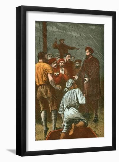 Vasco Da Gama Refuses to Turn Back Again-English School-Framed Giclee Print