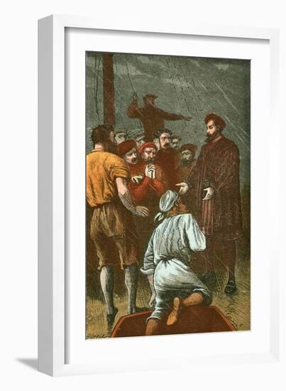 Vasco Da Gama Refuses to Turn Back Again-English School-Framed Giclee Print