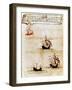 Vasco Da Gama's Fleet at Sea, 1497-null-Framed Giclee Print