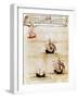 Vasco Da Gama's Fleet at Sea, 1497-null-Framed Giclee Print