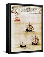 Vasco Da Gama's Fleet at Sea, 1497-null-Framed Stretched Canvas