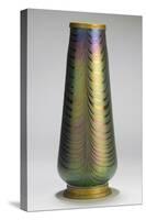 Vase à décor de plumes de paon-null-Stretched Canvas