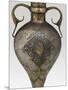 Vase à deux anses à décor de médaillons polylobés fleuris-null-Mounted Premium Giclee Print