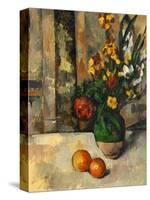 Vase and Apples-Paul Cézanne-Stretched Canvas
