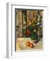 Vase and Apples-Paul Cézanne-Framed Giclee Print