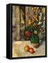 Vase and Apples-Paul Cézanne-Framed Stretched Canvas