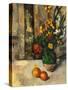 Vase and Apples-Paul Cézanne-Stretched Canvas