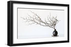 Vase And Branch-null-Framed Giclee Print