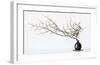 Vase And Branch-null-Framed Giclee Print