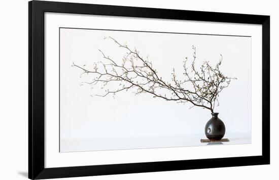 Vase And Branch-null-Framed Giclee Print