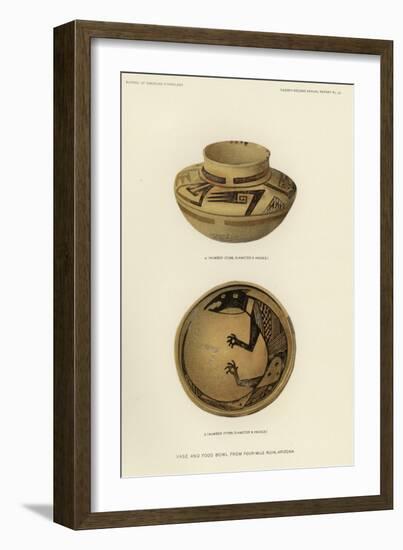 Vase and Food Bowl from Four-Mile Ruin, Arizona-null-Framed Giclee Print