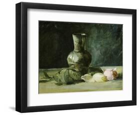 Vase and Roses-Julian Alden Weir-Framed Giclee Print