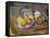 Vase, Apples and Sugar Bowl-Paul Cézanne-Framed Stretched Canvas