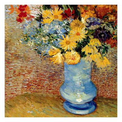 Vase Avec Bouquets De Fleurs' Print - Vincent van Gogh | AllPosters.com