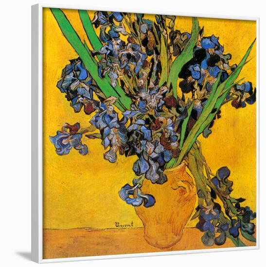 Vase avec iris (Détail)-Vincent van Gogh-Framed Art Print