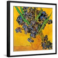 Vase avec iris (Détail)-Vincent van Gogh-Framed Art Print