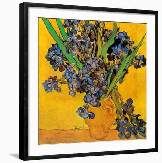 Vase avec iris (Détail)-Vincent van Gogh-Framed Art Print