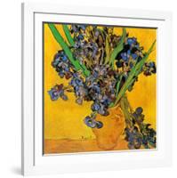 Vase avec iris (Détail)-Vincent van Gogh-Framed Art Print