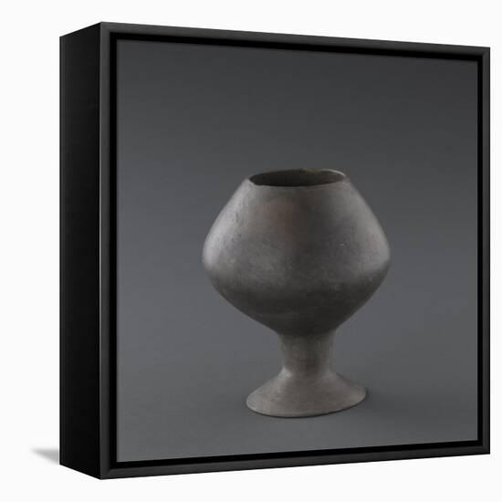 Vase biconvexe à pied-null-Framed Stretched Canvas