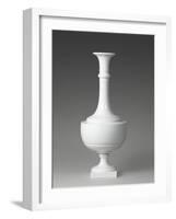 Vase blanc forme bouteille tord-null-Framed Giclee Print