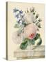 Vase Containing a Centifolia and an Alba Rose-Madame de Ligny-Stretched Canvas