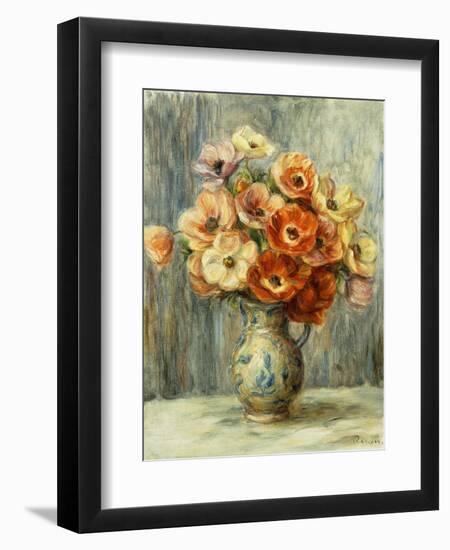 Vase D'Anemones-Pierre-Auguste Renoir-Framed Giclee Print