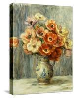 Vase d'Anemones-Pierre-Auguste Renoir-Stretched Canvas