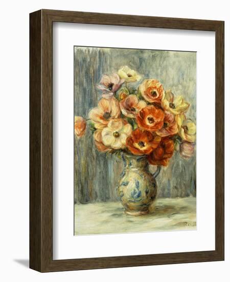 Vase d'Anemones-Pierre-Auguste Renoir-Framed Giclee Print