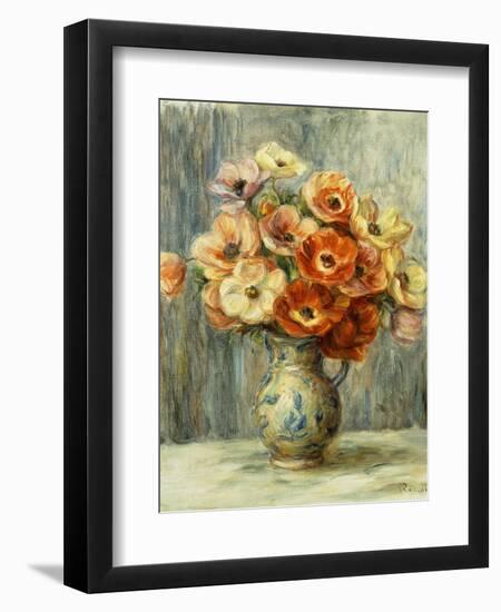 Vase d'Anemones-Pierre-Auguste Renoir-Framed Giclee Print