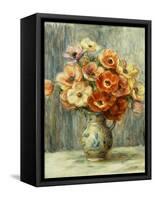 Vase d'Anemones-Pierre-Auguste Renoir-Framed Stretched Canvas