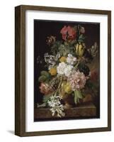 Vase de fleurs avec une tubéreuse cassée-Jan Frans van Dael-Framed Giclee Print