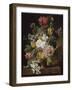 Vase de fleurs avec une tubéreuse cassée-Jan Frans van Dael-Framed Giclee Print