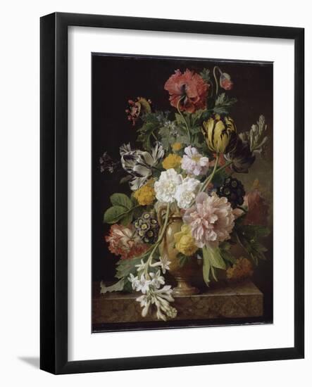 Vase de fleurs avec une tubéreuse cassée-Jan Frans van Dael-Framed Giclee Print