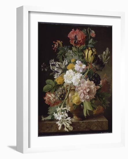 Vase de fleurs avec une tubéreuse cassée-Jan Frans van Dael-Framed Giclee Print