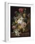 Vase de fleurs avec une tubéreuse cassée-Jan Frans van Dael-Framed Giclee Print