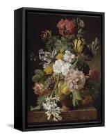 Vase de fleurs avec une tubéreuse cassée-Jan Frans van Dael-Framed Stretched Canvas