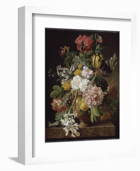 Vase de fleurs avec une tubéreuse cassée-Jan Frans van Dael-Framed Giclee Print