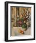 'Vase de Fleurs et Pommes', c19th century-Paul Cezanne-Framed Giclee Print