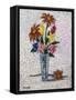 Vase De Fleurs, (Oil on Canvas)-Achille Lauge-Framed Stretched Canvas