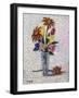 Vase De Fleurs, (Oil on Canvas)-Achille Lauge-Framed Giclee Print