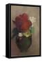 Vase de fleurs, pavot rouge-Odilon Redon-Framed Stretched Canvas